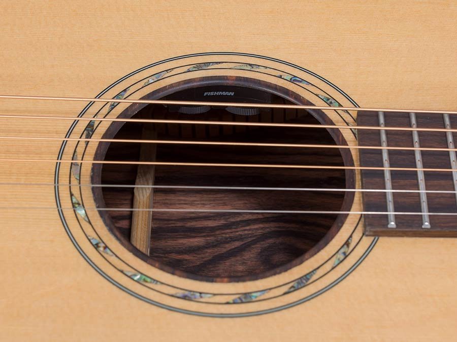 concert guitar all solid tonewoods, amara eb back & sides & fb, Fishman, natural, heavy duty bag - Afbeelding 7