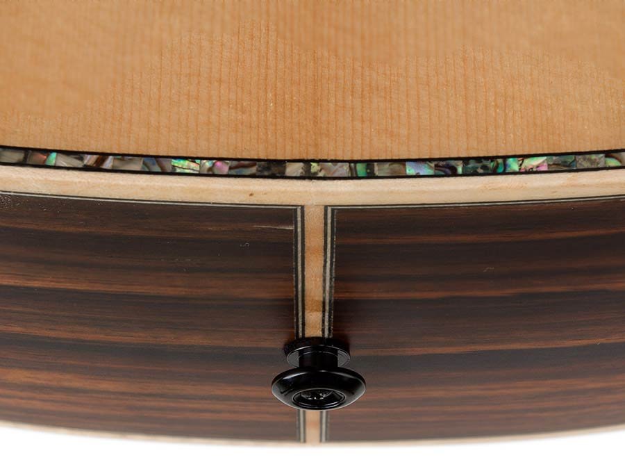 concert guitar all solid tonewoods, amara eb back & sides & fb, Fishman, natural, heavy duty bag - Afbeelding 8