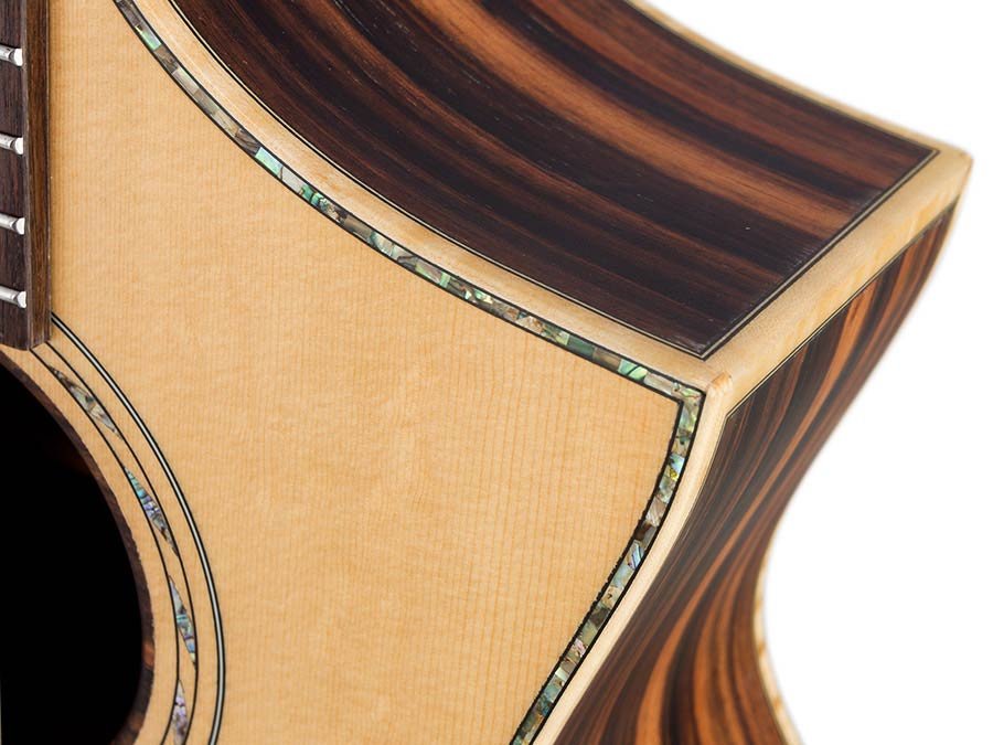 concert guitar all solid tonewoods, amara eb back & sides & fb, Fishman, natural, heavy duty bag - Afbeelding 9