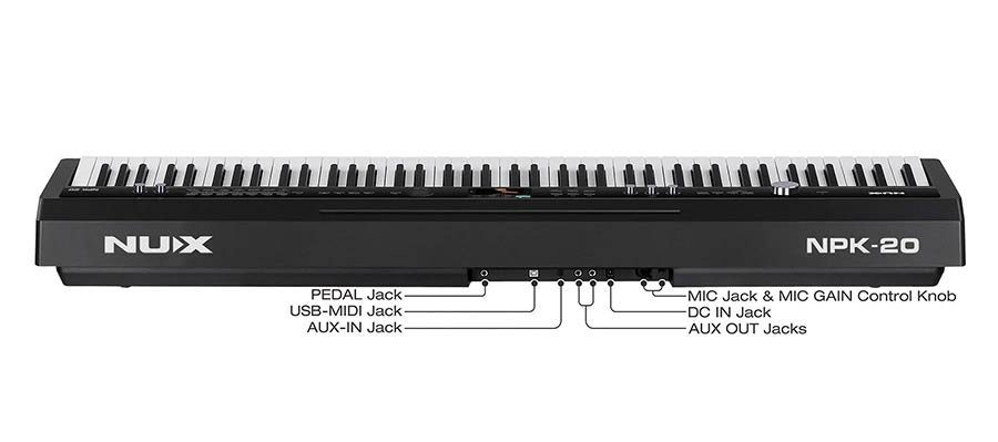 digital stage piano, 88 keys graded hammer action, black - Afbeelding 5