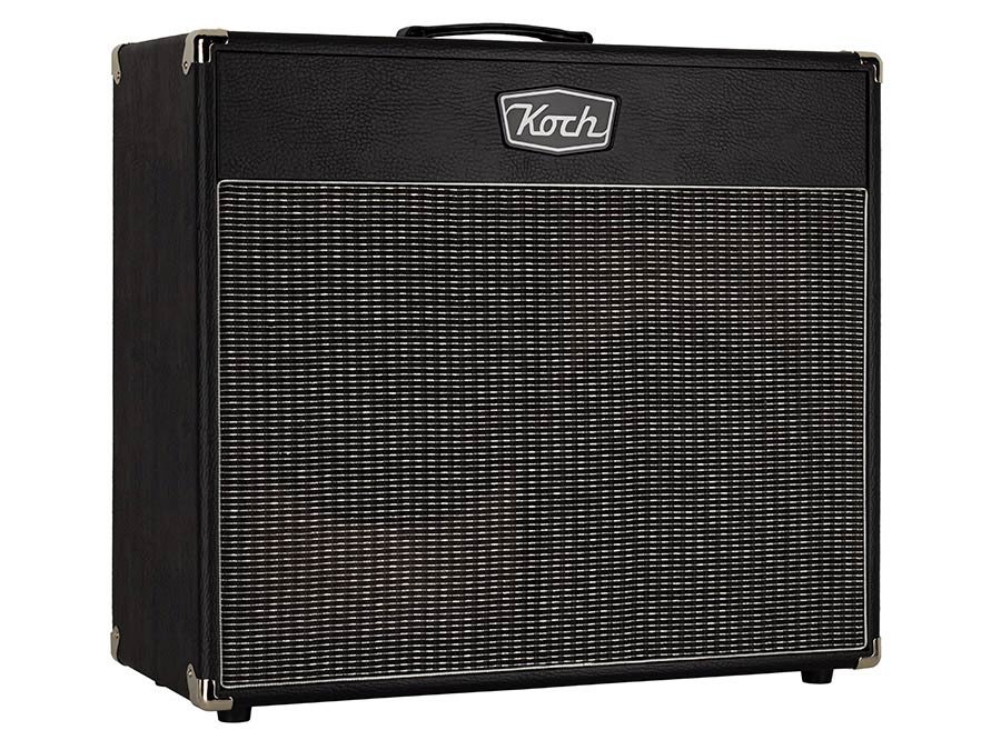 speaker cabinet 2 x 12" 120W, open back, black + silver cloth - Afbeelding 2