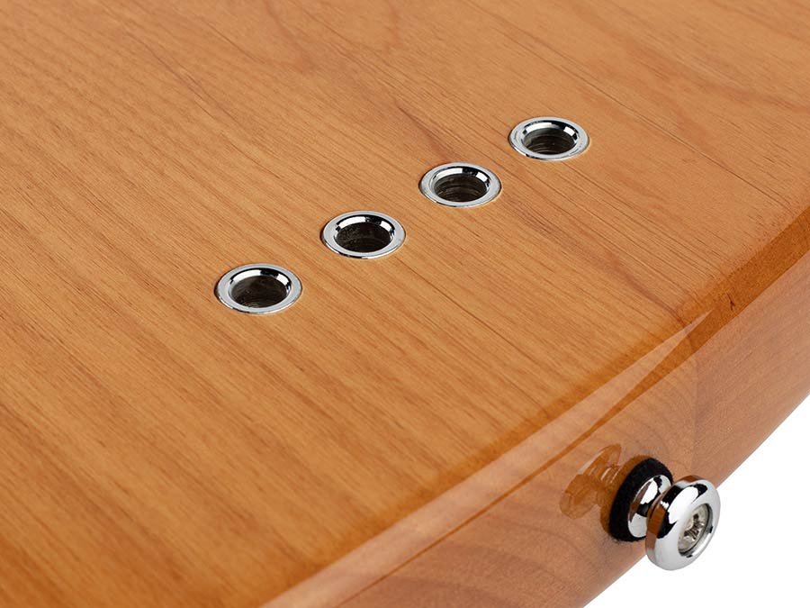 alder 24 fret 4-string passive bass guitar natural - Afbeelding 13