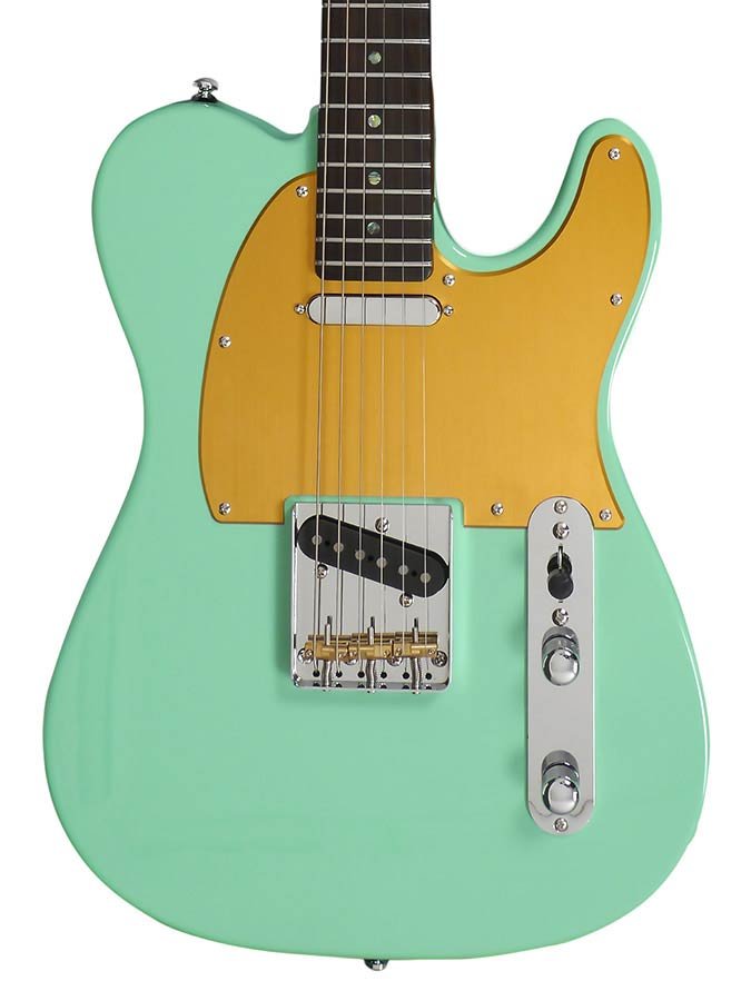 electric guitar T-style mild green - Afbeelding 3