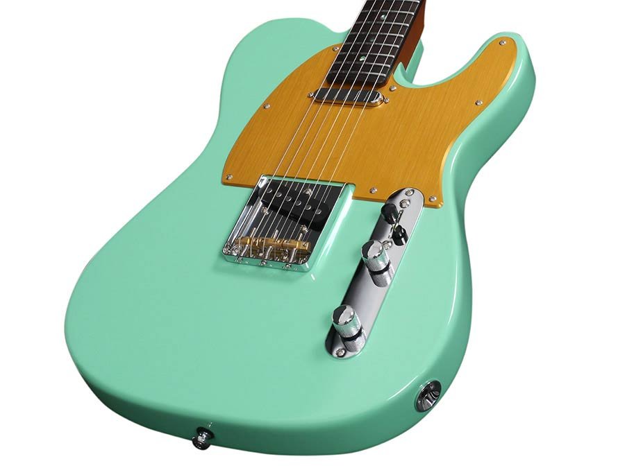 electric guitar T-style mild green - Afbeelding 4