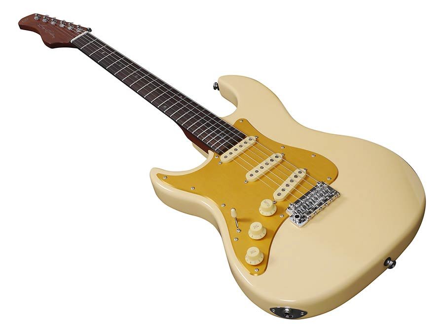 lefty electric guitar S Vintage style vintage white - Afbeelding 2