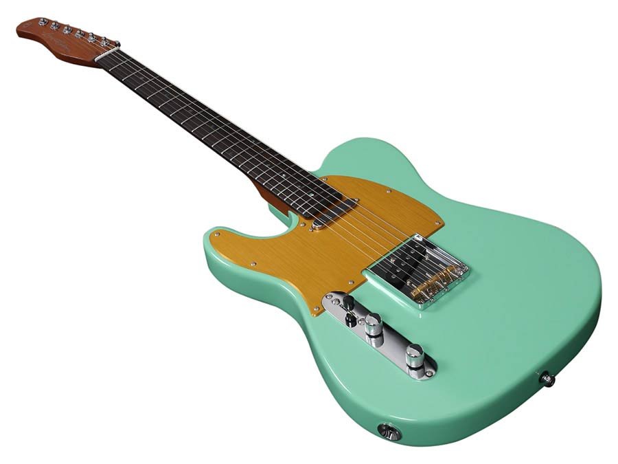 lefty electric guitar T-style mild green - Afbeelding 2