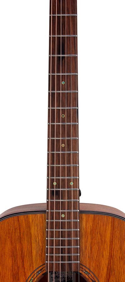dreadnought guitar with solid mahogany top, mahogany back & sides, amara ebony fb, natural - Afbeelding 11