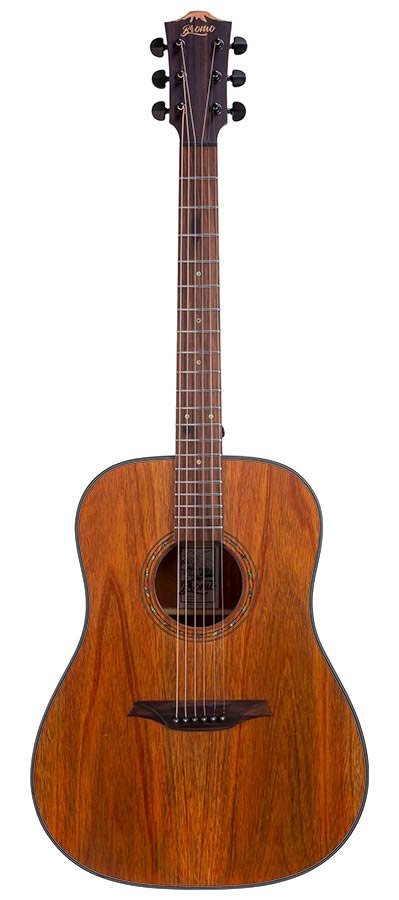 dreadnought guitar with solid mahogany top, mahogany back & sides, amara ebony fb, natural - Afbeelding 3