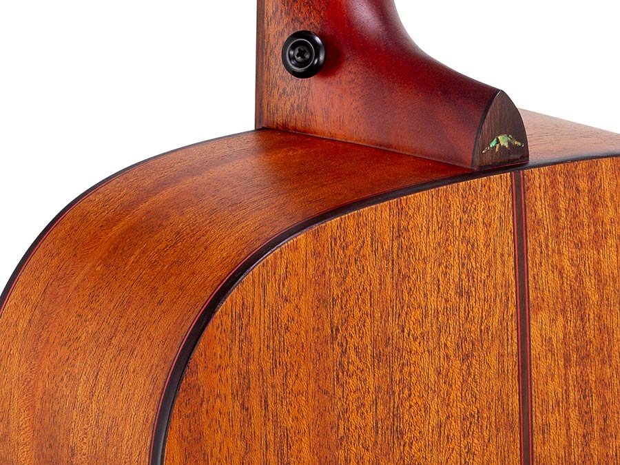 dreadnought guitar with solid mahogany top, mahogany back & sides, amara ebony fb, natural - Afbeelding 9