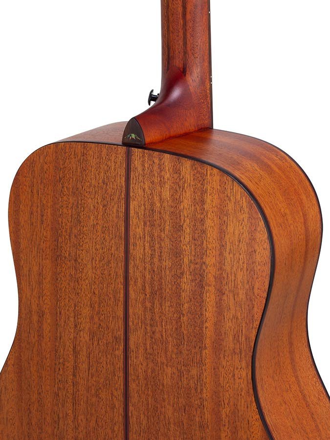 dreadnought guitar with solid mahogany top, mahogany back & sides, amara ebony fb, natural - Afbeelding 10