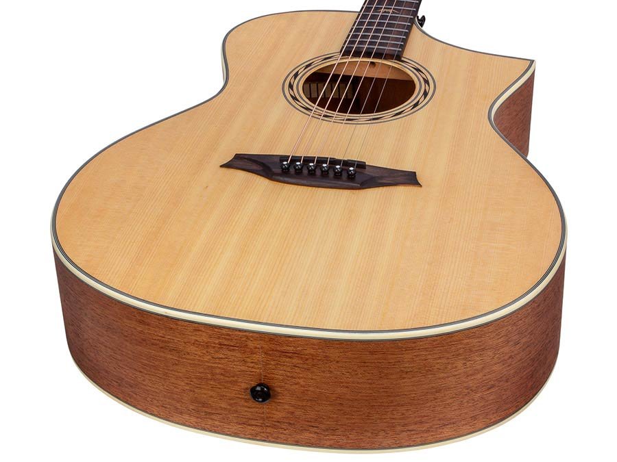 Hillside auditorium guitar, spruce top, mahogany back & sides, amara ebony fb, natural - Afbeelding 7