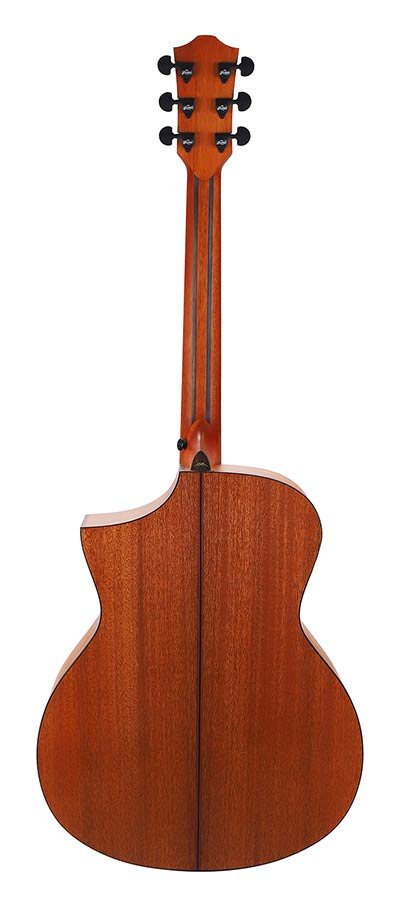 Hillside auditorium guitar with solid mahogany top, mahogany b&s, cutaway, amara ebony fb, natural - Afbeelding 3