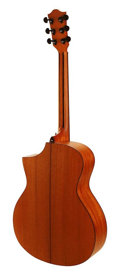 Hillside auditorium guitar with solid mahogany top, mahogany b&s, cutaway, amara ebony fb, natural - Afbeelding 4