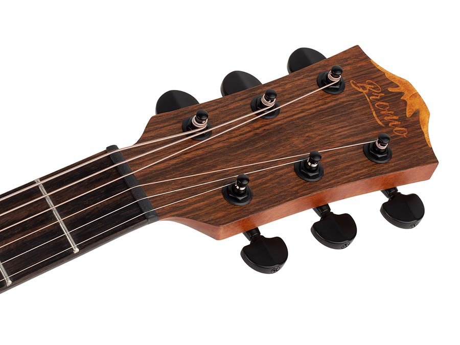 Hillside auditorium guitar with solid mahogany top, mahogany b&s, cutaway, amara ebony fb, natural - Afbeelding 8