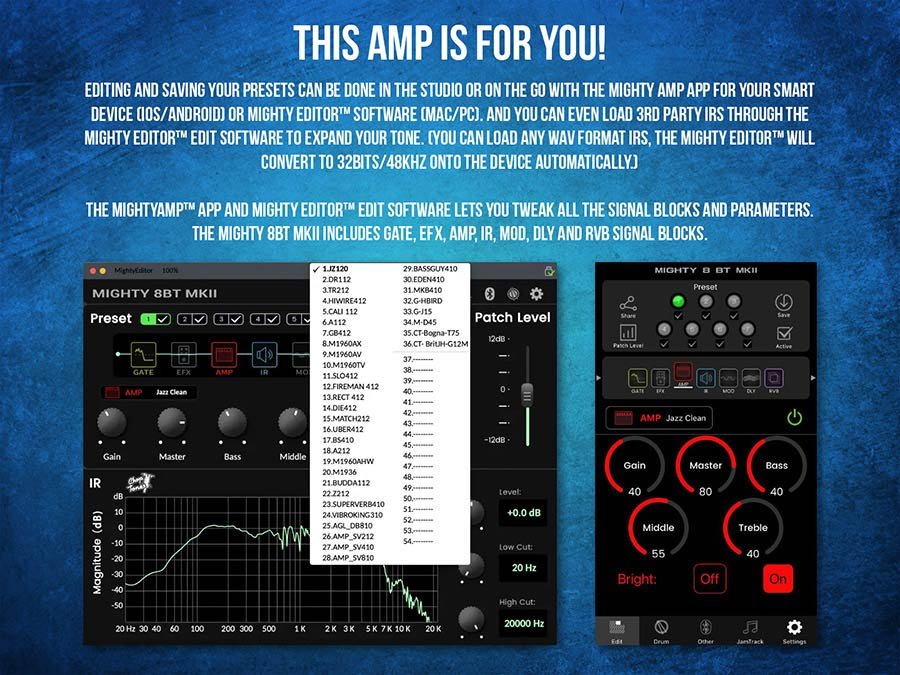 digital amplifier 8 watt - 6,5" speaker - IR - DSP - USB recording interface - batteries or PSU - Afbeelding 14