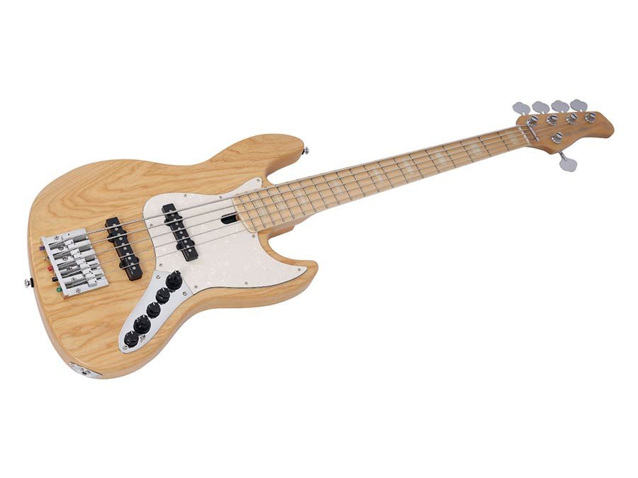 swamp ash reissue 5-string active bass guitar, natural satin - Afbeelding 3