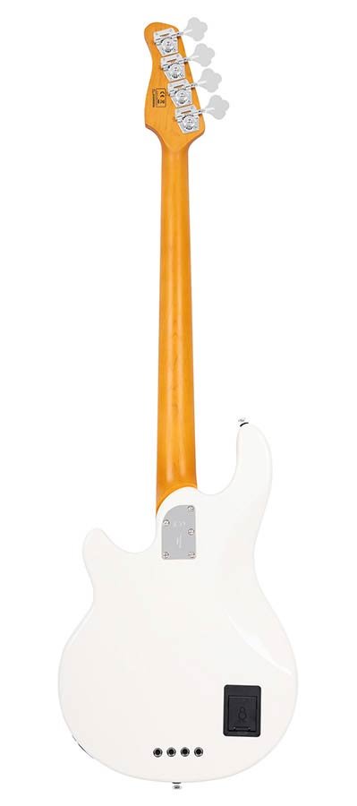 mahogany 4-string active bass guitar, antique white - Afbeelding 2