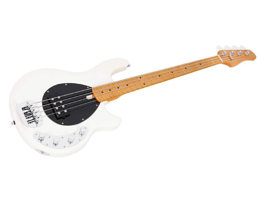 mahogany 4-string active bass guitar, antique white - Afbeelding 3