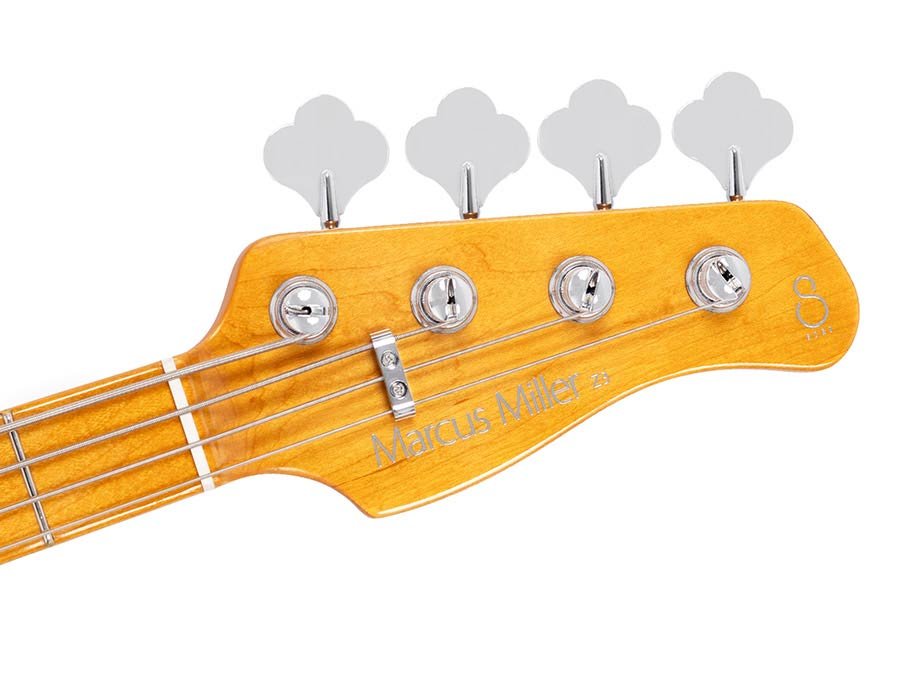 mahogany 4-string active bass guitar, antique white - Afbeelding 7