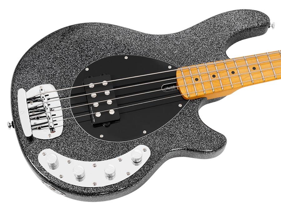 mahogany 4-string active bass guitar, sparkle black - Afbeelding 5