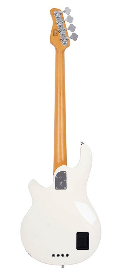 mahogany 4-string active bass guitar, antique white - Afbeelding 2