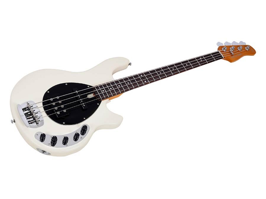 mahogany 4-string active bass guitar, antique white - Afbeelding 3