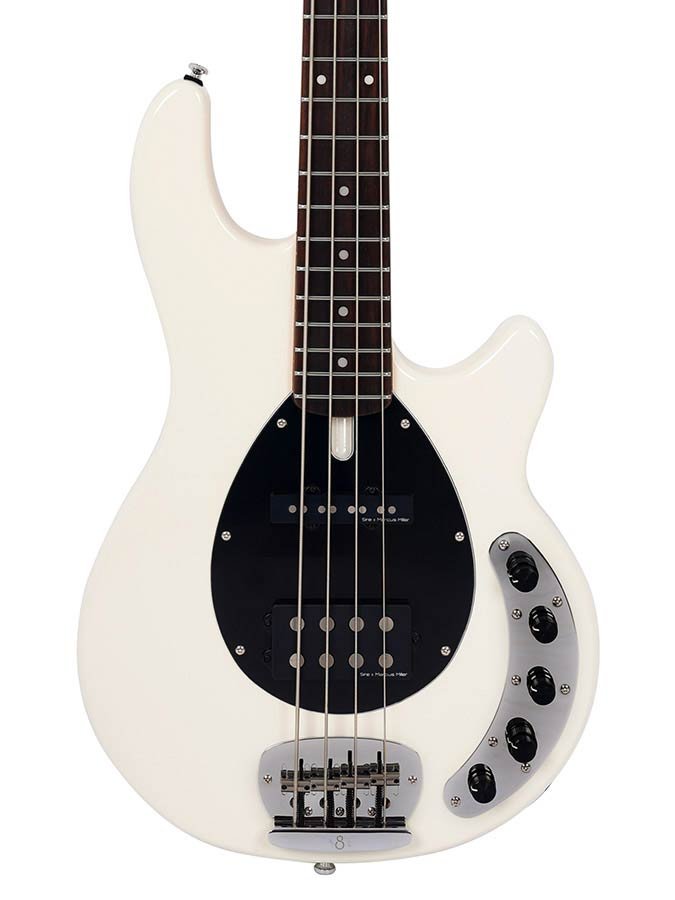 mahogany 4-string active bass guitar, antique white - Afbeelding 4