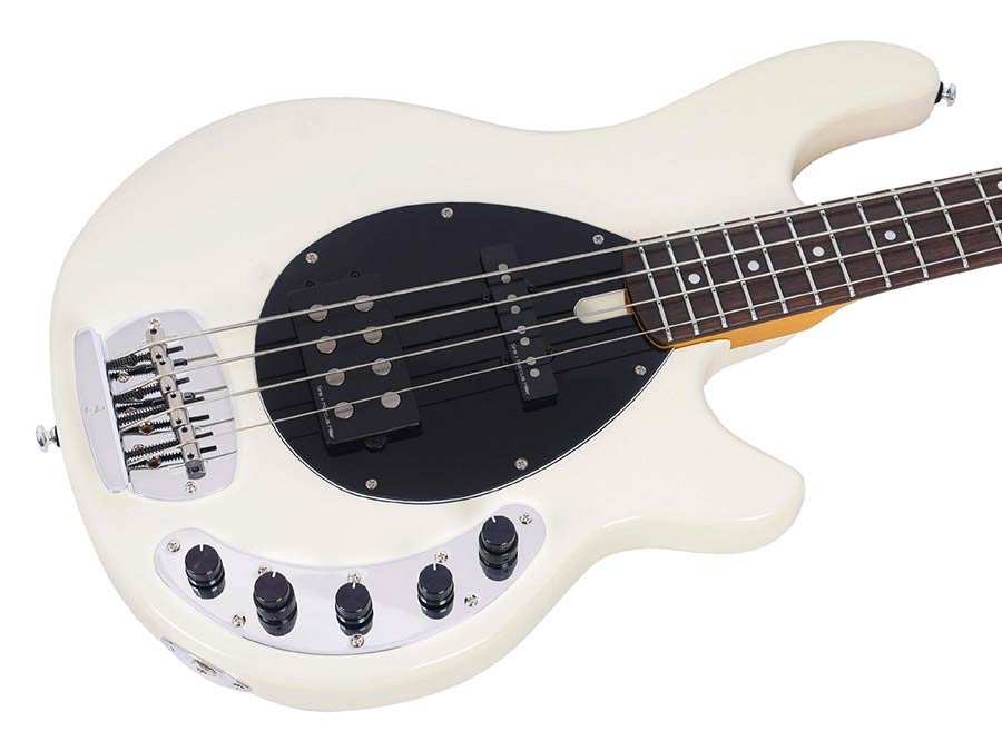 mahogany 4-string active bass guitar, antique white - Afbeelding 5