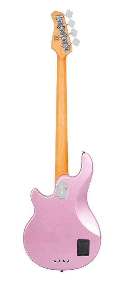 mahogany 4-string active bass guitar, burgundy - Afbeelding 2