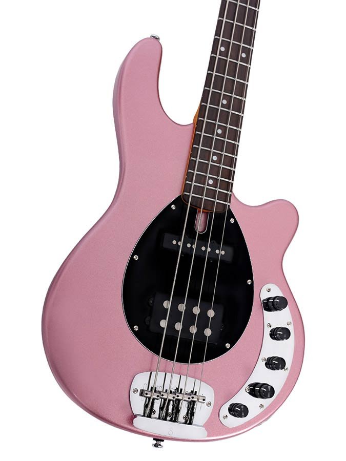 mahogany 4-string active bass guitar, burgundy - Afbeelding 6