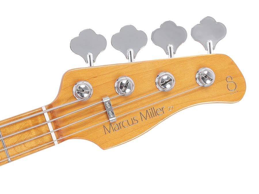 mahogany 4-string active bass guitar, 3 tone sunburst - Afbeelding 7