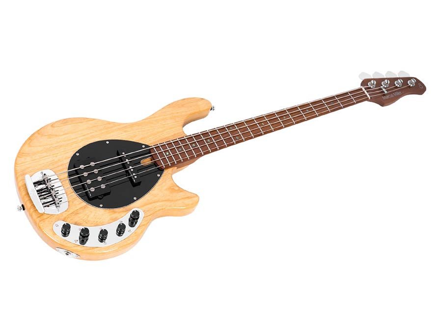swamp ash 4-string active bass guitar, natural - Afbeelding 3