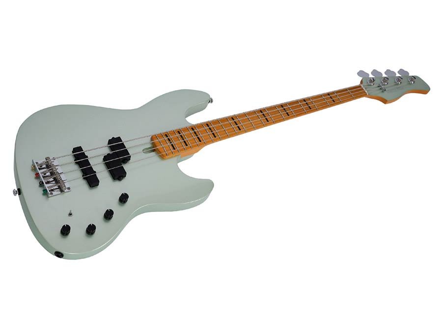 alder 4-string active bass guitar, surf green metallic - Afbeelding 3