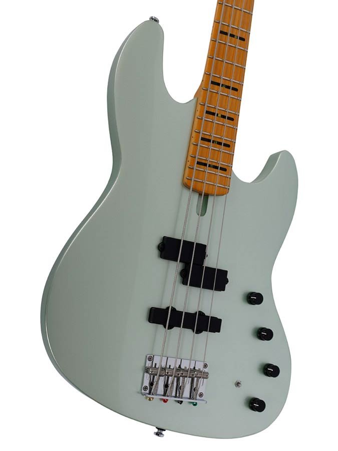 alder 4-string active bass guitar, surf green metallic - Afbeelding 6