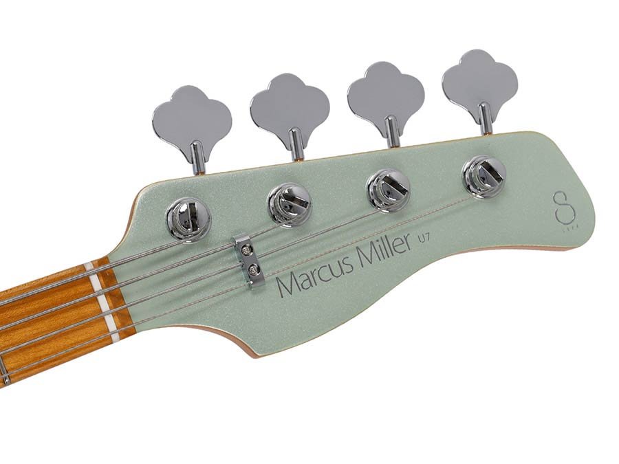 alder 4-string active bass guitar, surf green metallic - Afbeelding 7