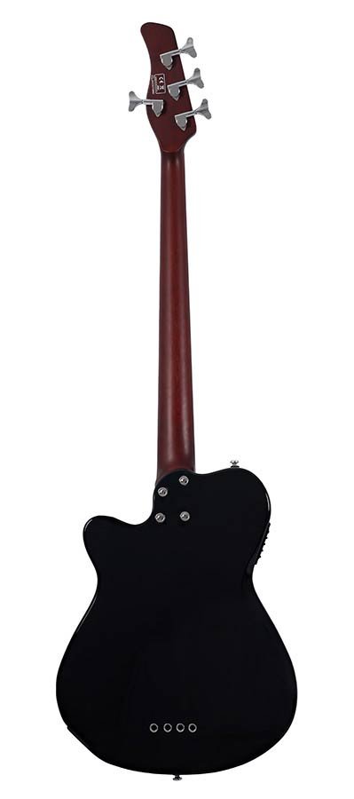 mahogany + spruce 4-string active bass guitar, black - Afbeelding 2