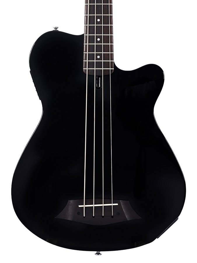mahogany + spruce 4-string active bass guitar, black - Afbeelding 4