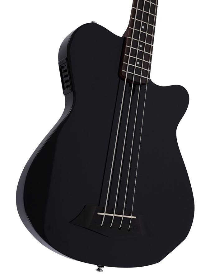 mahogany + spruce 4-string active bass guitar, black - Afbeelding 6
