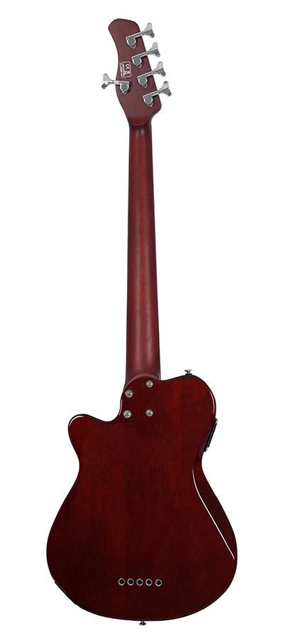 mahogany + spruce 5-string active bass guitar, natural - Afbeelding 2