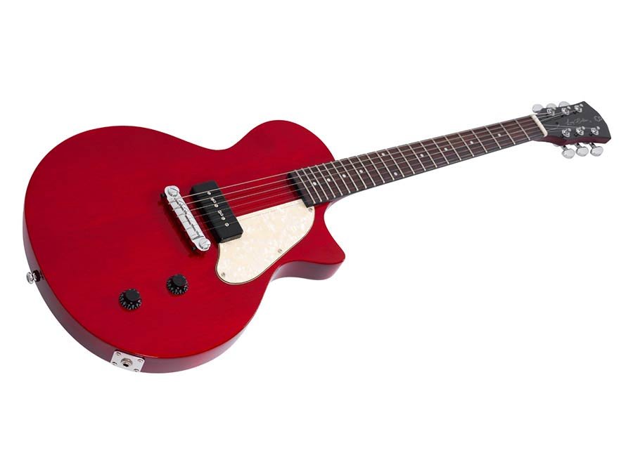 mahogany electric guitar L-style, cherry red - Afbeelding 3