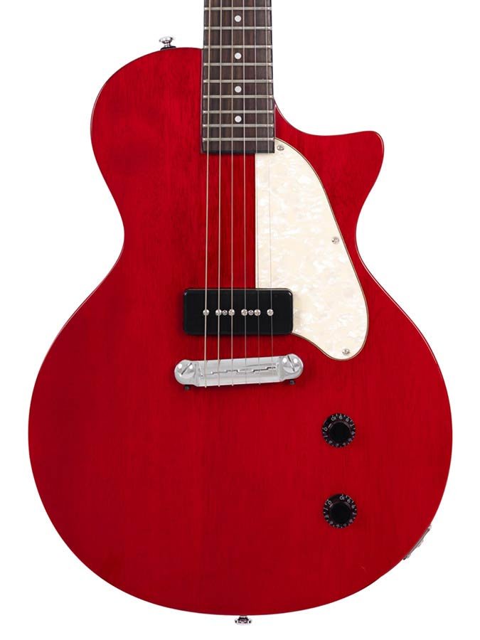 mahogany electric guitar L-style, cherry red - Afbeelding 4