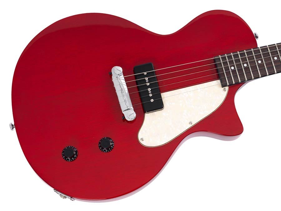 mahogany electric guitar L-style, cherry red - Afbeelding 5