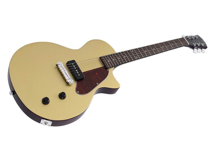 mahogany electric guitar L-style, gold top - Afbeelding 3
