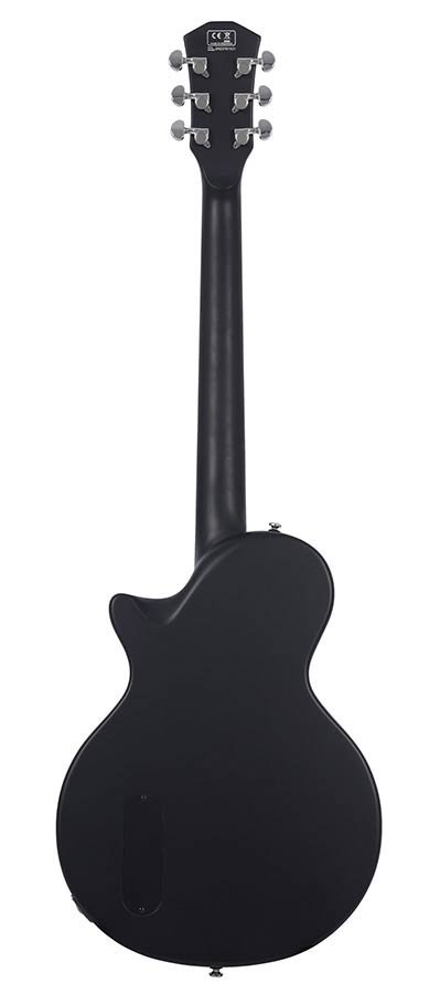 mahogany electric guitar L-style, black satin - Afbeelding 2
