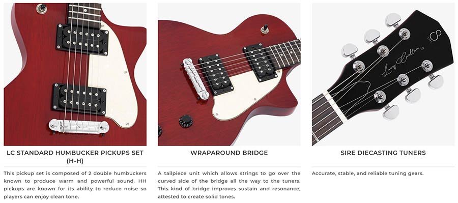 mahogany electric guitar L-style, tobacco sunburst - Afbeelding 9