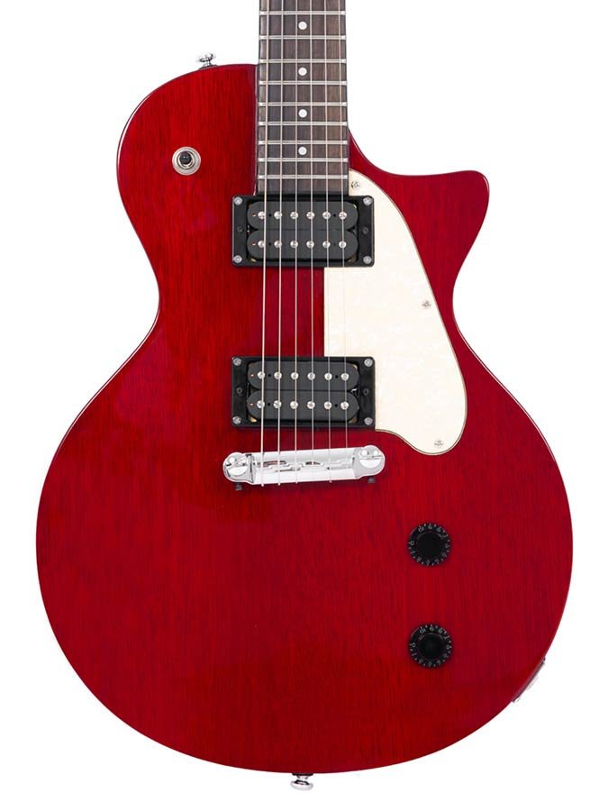 mahogany electric guitar L-style, cherry - Afbeelding 4