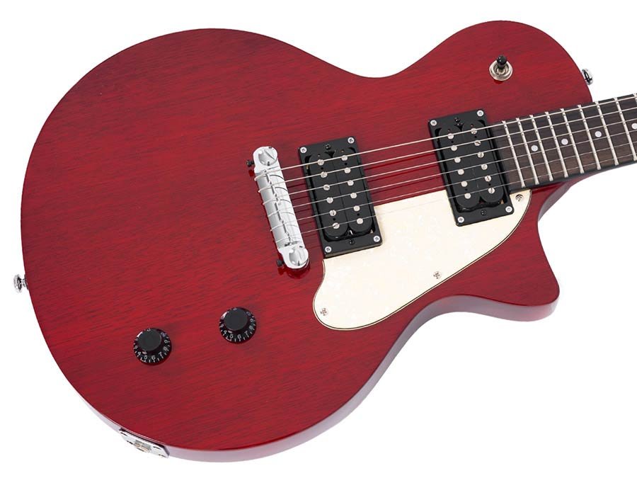 mahogany electric guitar L-style, cherry - Afbeelding 5