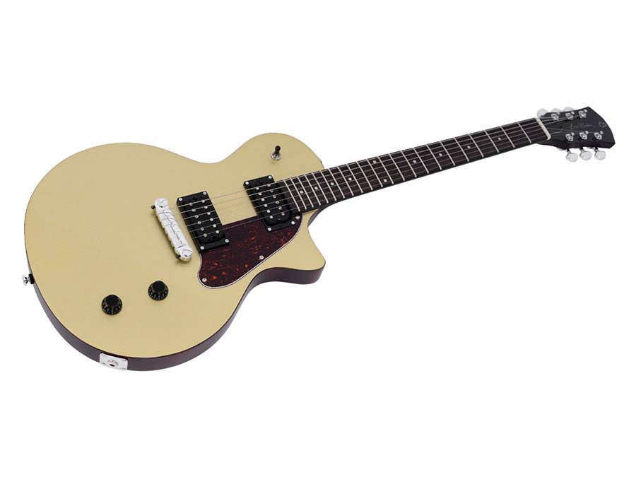 mahogany electric guitar L-style, gold top - Afbeelding 3