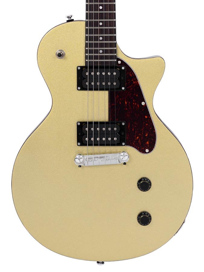 mahogany electric guitar L-style, gold top - Afbeelding 4