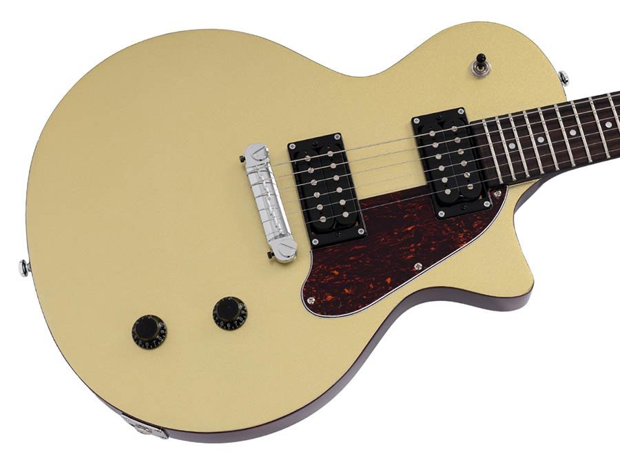 mahogany electric guitar L-style, gold top - Afbeelding 5